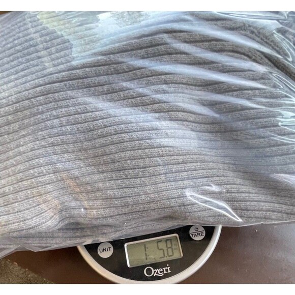 VTG J. CREW Cotton Women Large Gray Pullover Turtle‎ Neck Sweater Rubbed - Picture 9 of 9